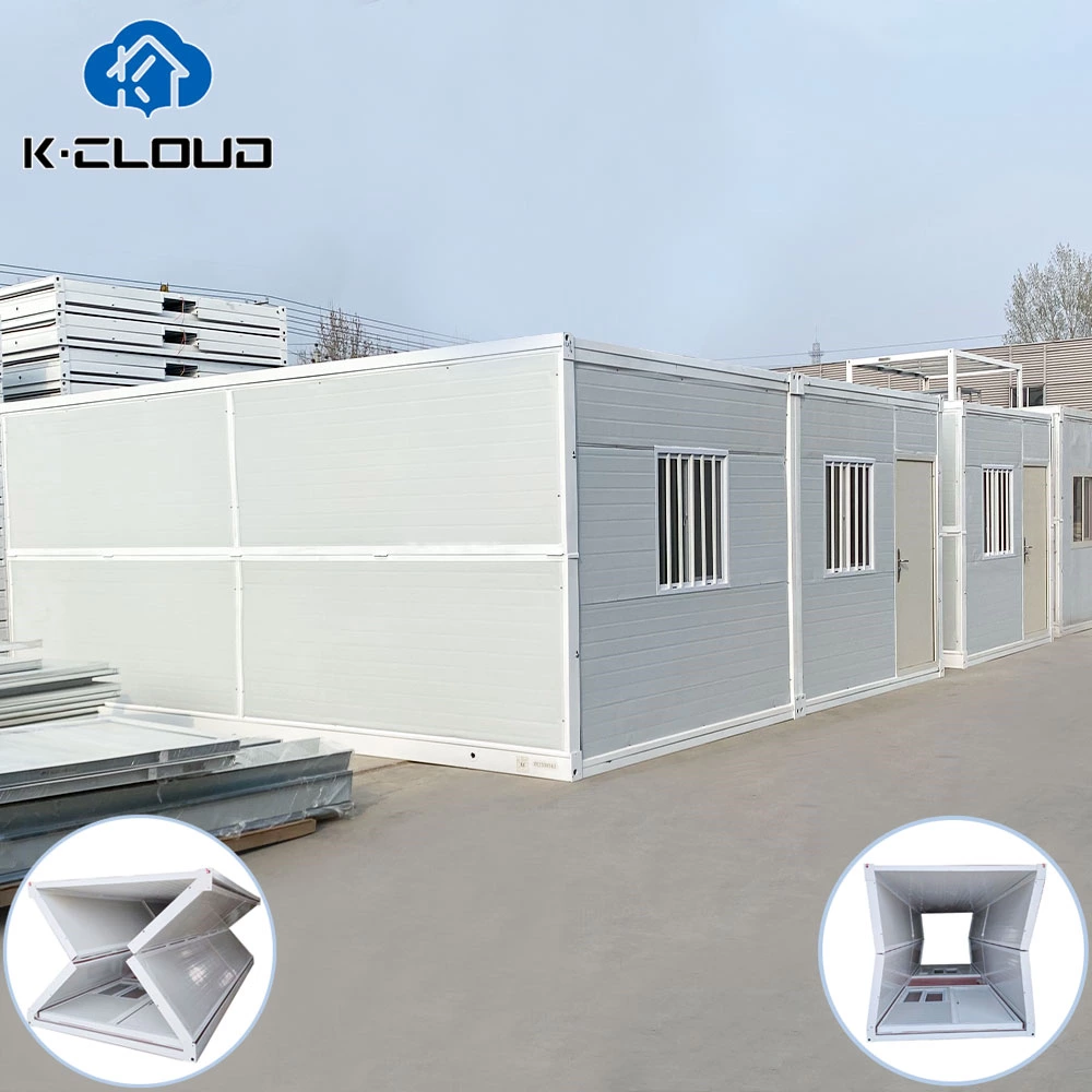 20FT Standard Modern Soundproof Foldable Prefab Mobile House Easy Folding Post-disaster housing