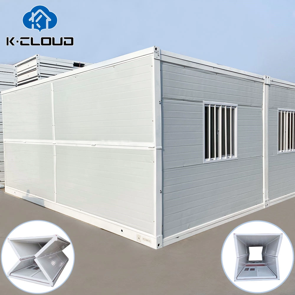 20FT Standard Modern Soundproof Foldable Prefab Mobile House Easy Folding Post-disaster housing