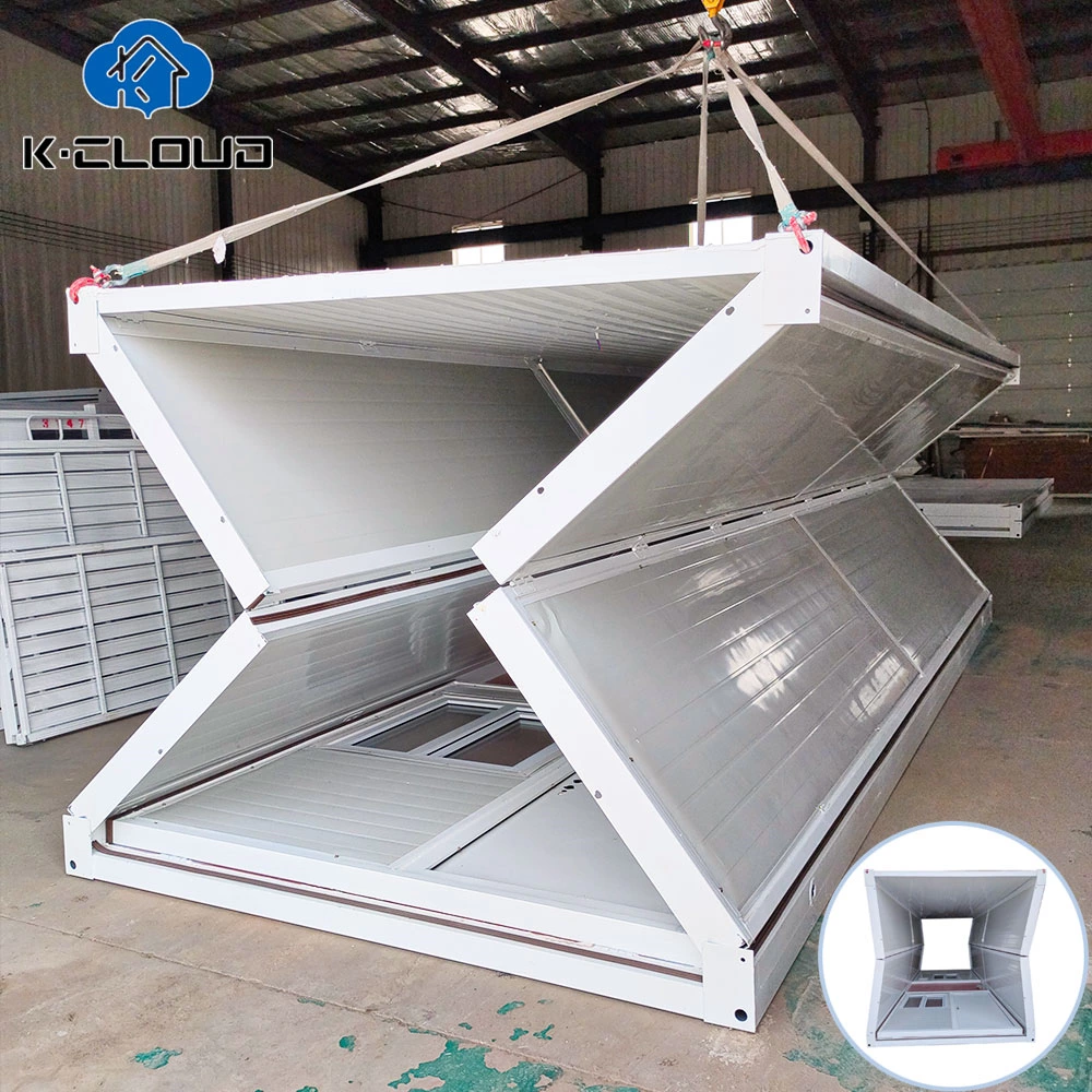 20FT Standard Modern Soundproof Foldable Prefab Mobile House Easy Folding Post-disaster housing
